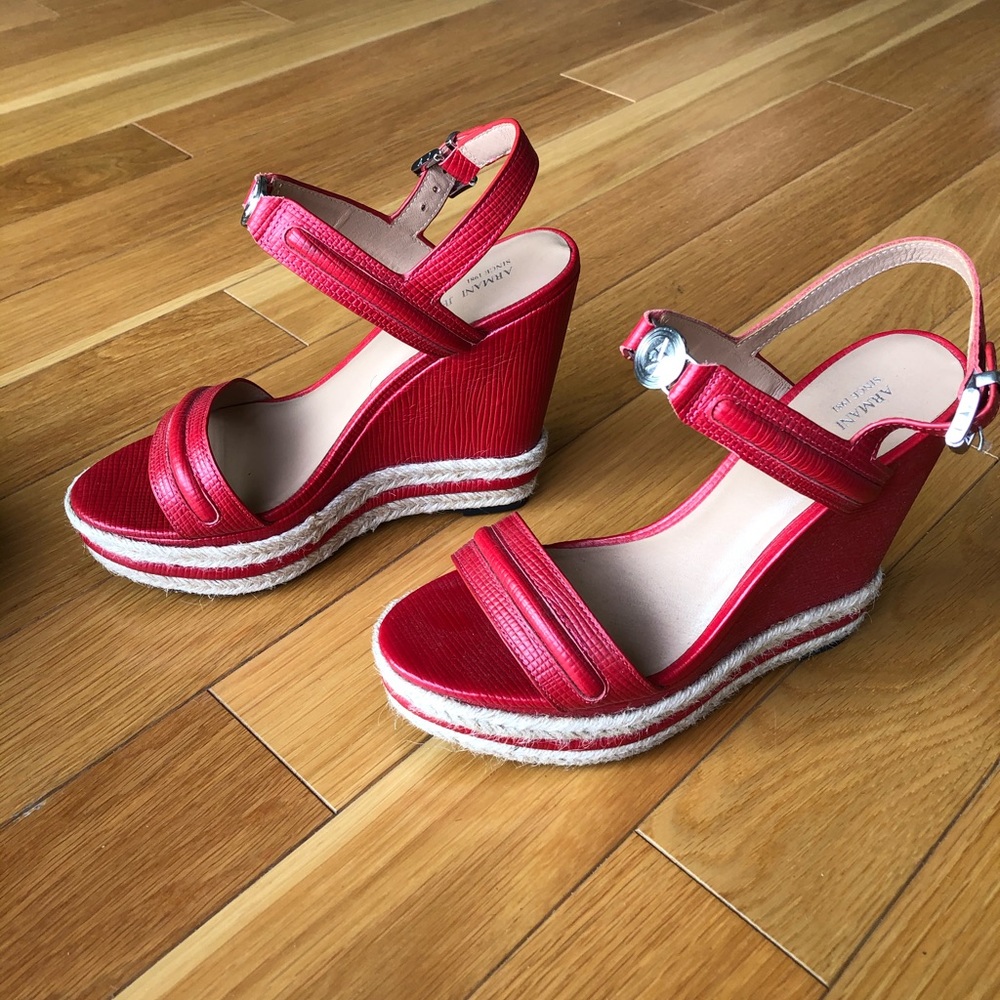 Armani Jeans Women’s Textured Wedge Sandal